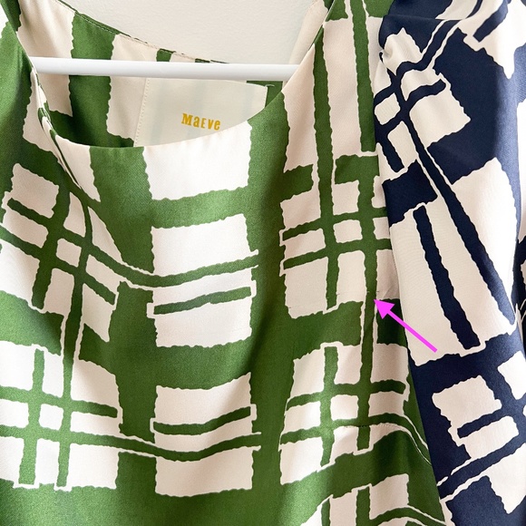 Maeve Broken Blocks Silk Plaid Dress - Picture 2 of 6